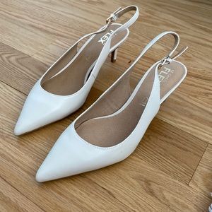 Whites leather heels from le château